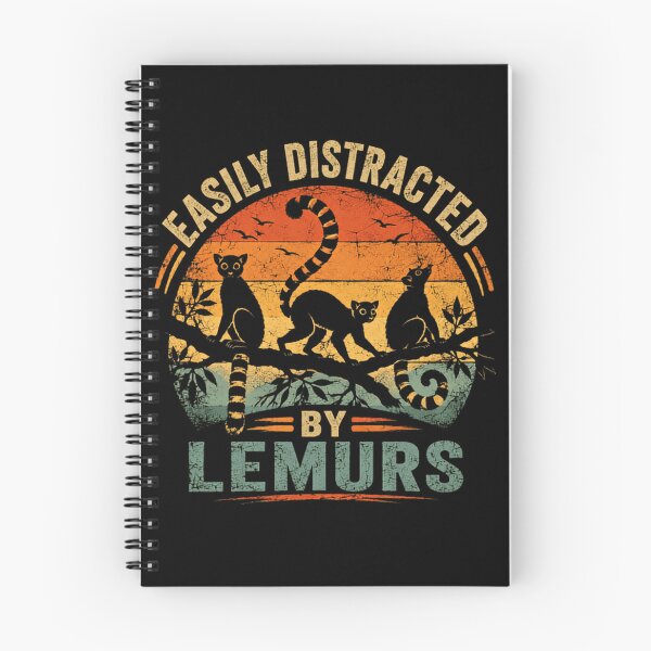 Item preview, Easily Distracted By Lemurs Animal Lover Wildlife Enthusiast designed and sold by SkeletonsDanger.