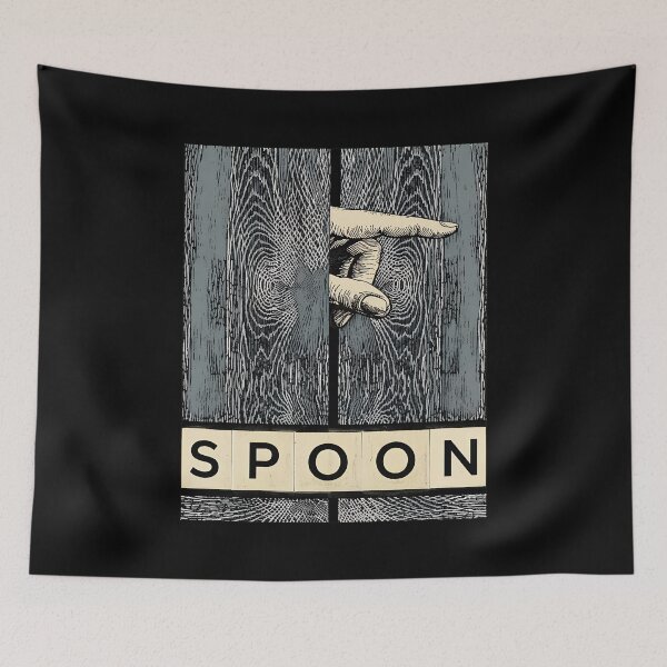 Item preview, Pointing Hand SPOON Woodcut Style-28 designed and sold by PenguinBluestar.