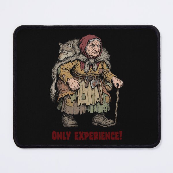 Item preview, Only Experience - Old Red Riding Hood Wolf Slayer Graphic Art designed and sold by FreiherrPK.
