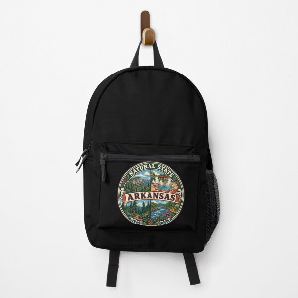 Item preview, Arkansas Vintage Natural Outdoors Scenic Travel Badge designed and sold by DreamLayerStudio.