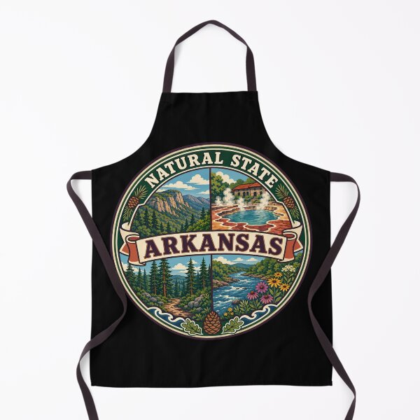 Item preview, Arkansas Vintage Natural Outdoors Scenic Travel Badge designed and sold by DreamLayerStudio.