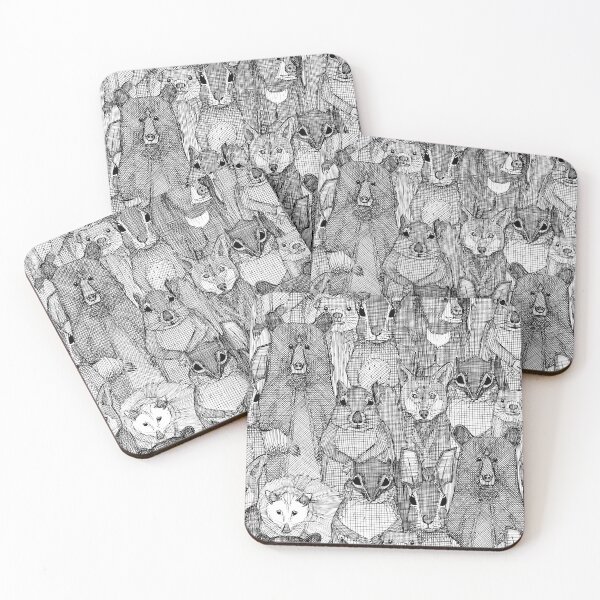 Item preview, North Carolina mammals black white designed and sold by scrummy.