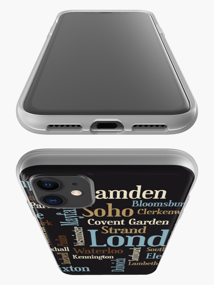 Alternative Ansicht von London Text typografische Karte iPhone-Hülle & Cover