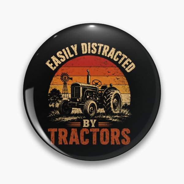 Item preview, Easily Distracted By Tractors Farmer Farming Agriculture Enthusiast designed and sold by SkeletonsDanger.