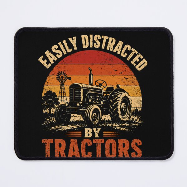 Item preview, Easily Distracted By Tractors Farmer Farming Agriculture Enthusiast designed and sold by SkeletonsDanger.