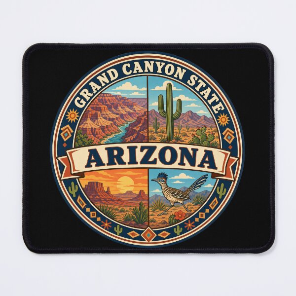 Item preview, Arizona Vintage Desert Southwest Scenic Travel Badge designed and sold by DreamLayerStudio.