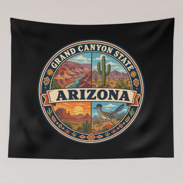 Item preview, Arizona Vintage Desert Southwest Scenic Travel Badge designed and sold by DreamLayerStudio.