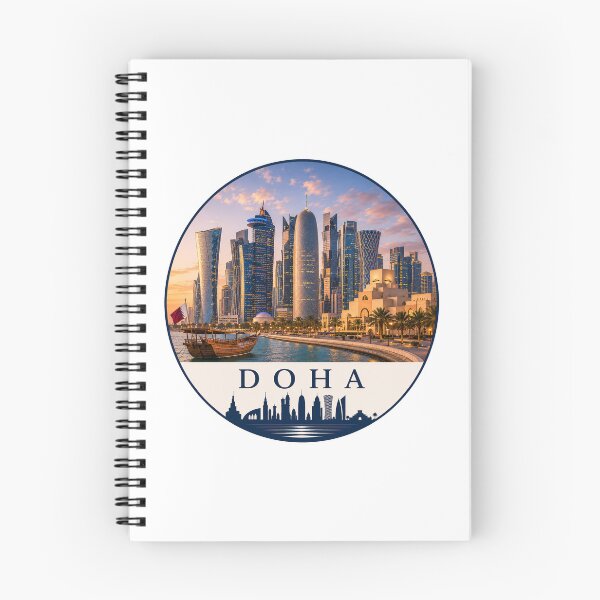 Item preview, Doha Qatar Skyline Travel Souvenir designed and sold by Beyond Destinations.