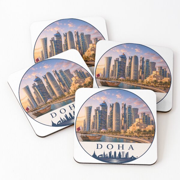 Item preview, Doha Qatar Skyline Travel Souvenir designed and sold by Beyond Destinations.