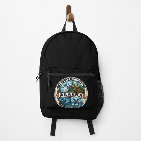 Item preview, Alaska Vintage Wilderness Wildlife Scenic Travel Badge designed and sold by DreamLayerStudio.