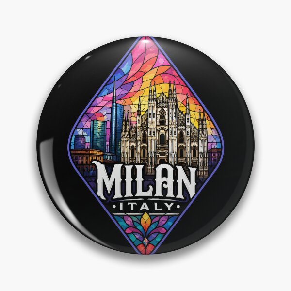 Item preview, Milan Italy Stained Glass Travel Europe designed and sold by TomFrontierArt.