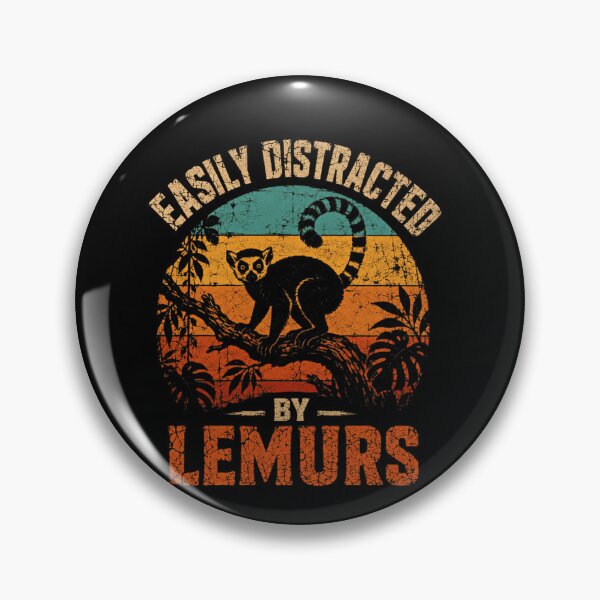 Item preview, Easily Distracted By Lemurs Animal Lover Wildlife Enthusiast Funny Primate Fan designed and sold by SkeletonsDanger.