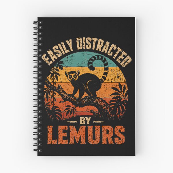 Item preview, Easily Distracted By Lemurs Animal Lover Wildlife Enthusiast Funny Primate Fan designed and sold by SkeletonsDanger.