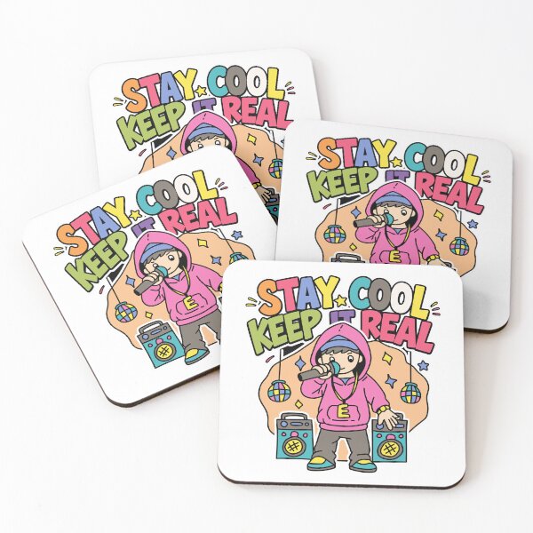 Item preview, Stay Cool Keep It Real Shirt, Hip Hop Kids T-Shirt, Rapper Cartoon Graphic Tee, Street Style Music Lover Gift designed and sold by simplydesigns88.