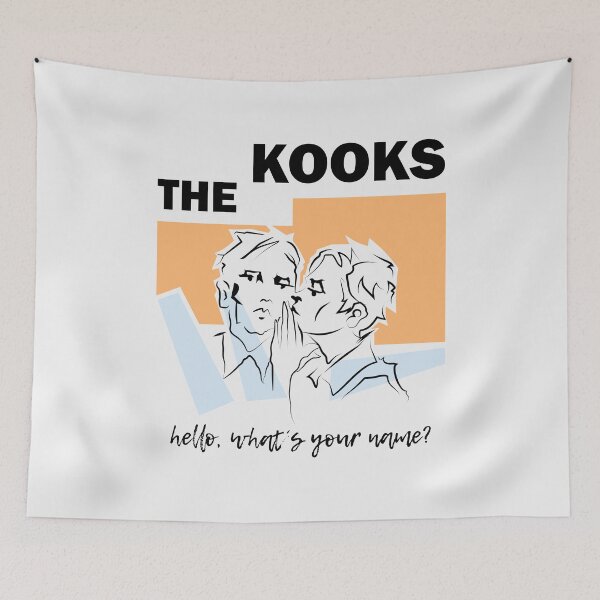 Item preview, The Kooks – Indie Rock Line Art Shirt – “Hello, What’s Your Name?” Minimalist Album‑Style Design designed and sold by FULLER FACTORY.