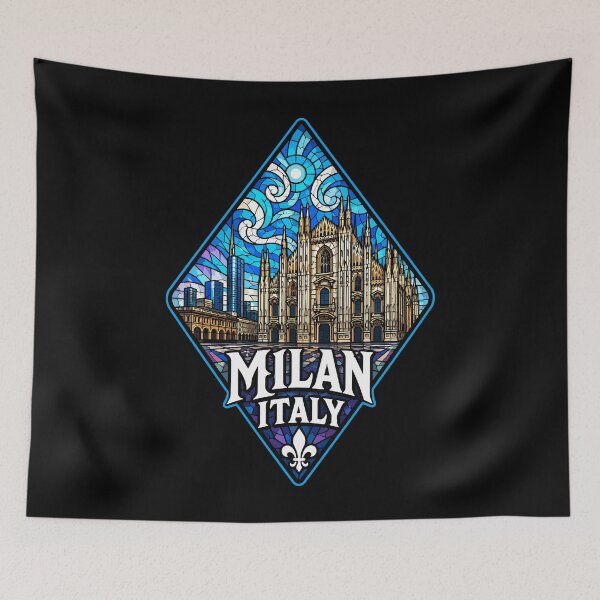 Item preview, Milan Italy Travel Stained Glass Europe designed and sold by TomFrontierArt.