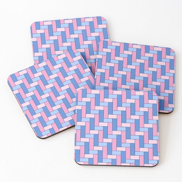 Item preview, Geometric Art Grid in Pink and Blue designed and sold by OneThreeSix.