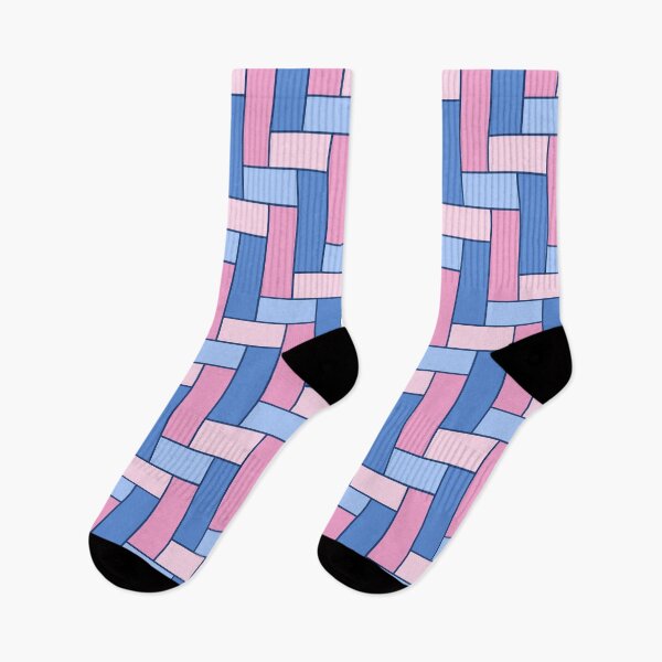 Item preview, Geometric Art Grid in Pink and Blue designed and sold by OneThreeSix.