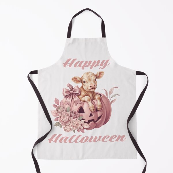 Item preview, Pinkoween Baby Cow in Floral Pumpkin Happy Halloween designed and sold by MythicCotton.