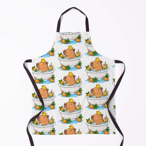 Item preview, Kawaii Capybara Taking a Citrus Bath with Rubber Duck – Cute Cozy Animal Sticker designed and sold by Anstickerrr.