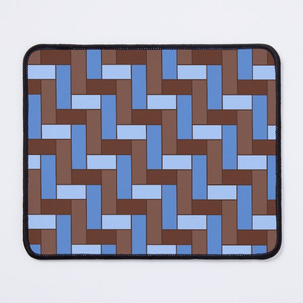 Item preview, Geometric Art Grid in Brown and Blue designed and sold by OneThreeSix.