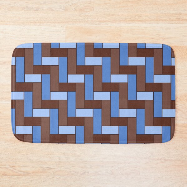 Item preview, Geometric Art Grid in Brown and Blue designed and sold by OneThreeSix.