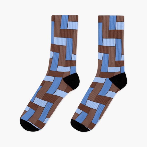 Item preview, Geometric Art Grid in Brown and Blue designed and sold by OneThreeSix.