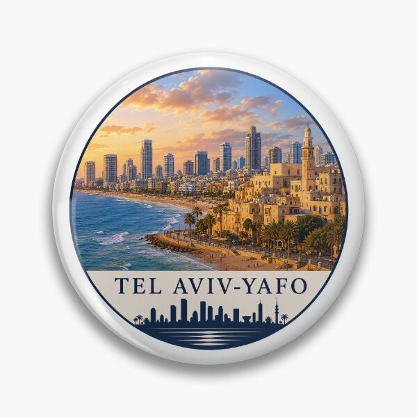 Item preview, Tel Aviv Jaffa Mediterranean Travel Emblem designed and sold by Beyond Destinations.