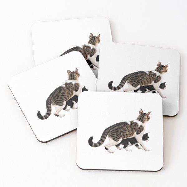 Item preview, Mother Cat and Kitten – Heartwarming Cat Family designed and sold by WAJIHLZ.