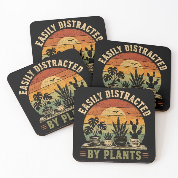 Item preview, Easily Distracted By Plants Gardening Lover Houseplant Parent designed and sold by SkeletonsDanger.