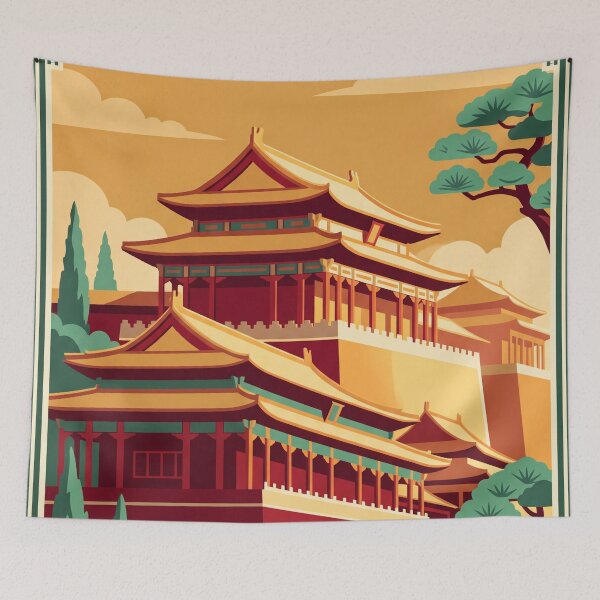 Item preview, Beijing China Vintage Travel Art – Forbidden City & Imperial Architecture designed and sold by Bomax121.