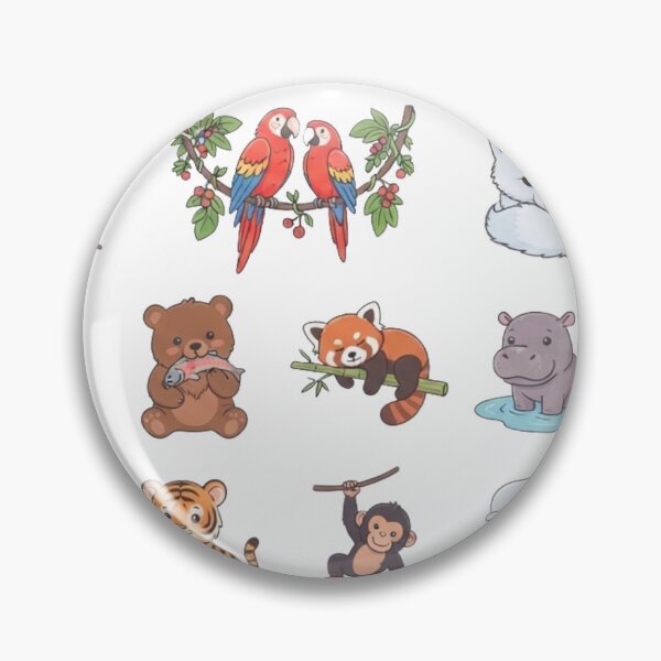 Item preview, Cute Wildlife Animals Collection Cute Planner Aesthetic Sticker Sheet designed and sold by Rehnair.
