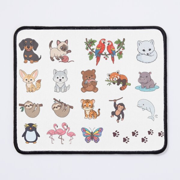Item preview, Cute Wildlife Animals Collection Cute Planner Aesthetic Sticker Sheet designed and sold by Rehnair.