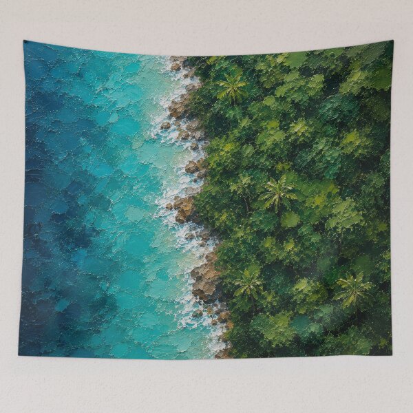 Item preview, Where Ocean Meets Jungle – Tropical Coast Art designed and sold by H-Tsvetkova.