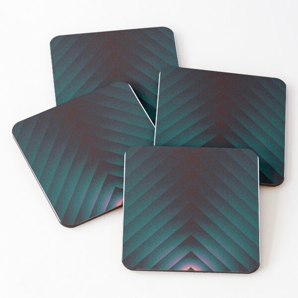 Item preview, Ascension - Abstract Geometric Neon Chevron & Cosmic Noise designed and sold by BrokenBill.
