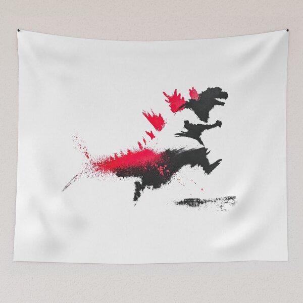 Item preview, Monstrous Godzilla Rampage Chaotic City Skyline Art designed and sold by EdvvinStudios.