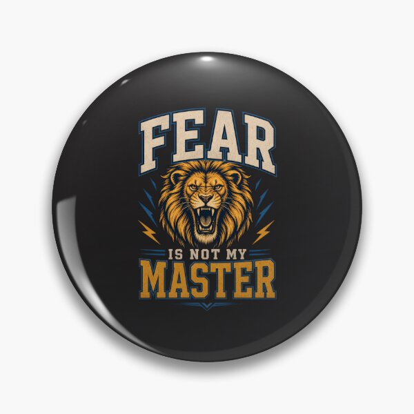 Item preview, Fear Is Not My Master Roaring Lion Motivational Graphic designed and sold by Bennie Singh.