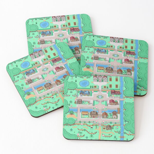 Item preview, Fields of Mistria Town Map Poster ?️ Cozy Gaming Room Decor designed and sold by · GAMING SOUL ·.