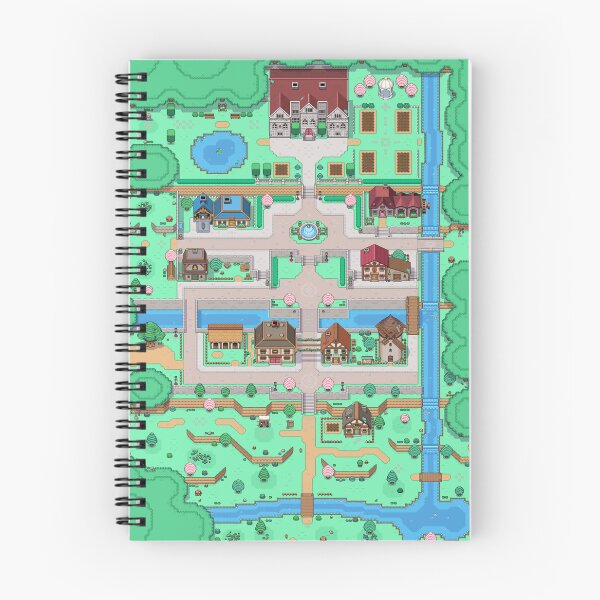 Item preview, Fields of Mistria Town Map Poster ?️ Cozy Gaming Room Decor designed and sold by · GAMING SOUL ·.