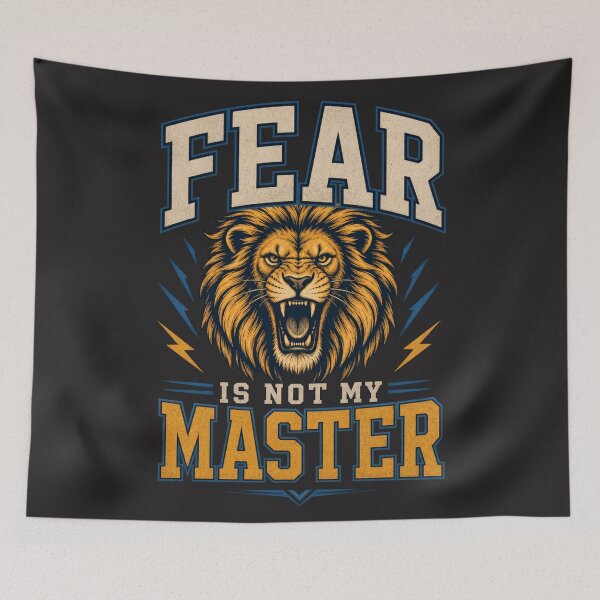 Item preview, Fear Is Not My Master Roaring Lion Motivational Graphic designed and sold by Bennie Singh.