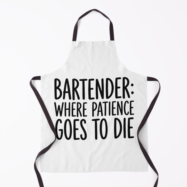 Item preview, Bartender Where Patience Goes To Die Funny Service Industry Workplace Sarcastic Quote designed and sold by raedattia.