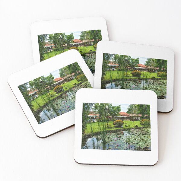Item preview, Tropical Resort Pond Courtyard designed and sold by blitzkrig.