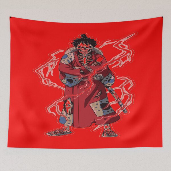Item preview, Luffy Skeleton Red Lightning Kimono Anime Vector designed and sold by Francisbb.