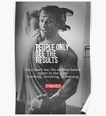 Inspirierend Zitat des Bodybuildings Poster