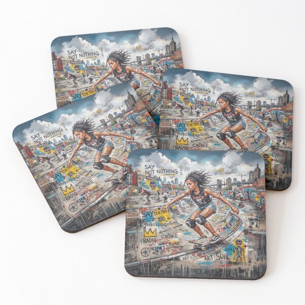 Item preview, Woman Skateboarder In Urban NYC Skate Park designed and sold by Home Decor Art.