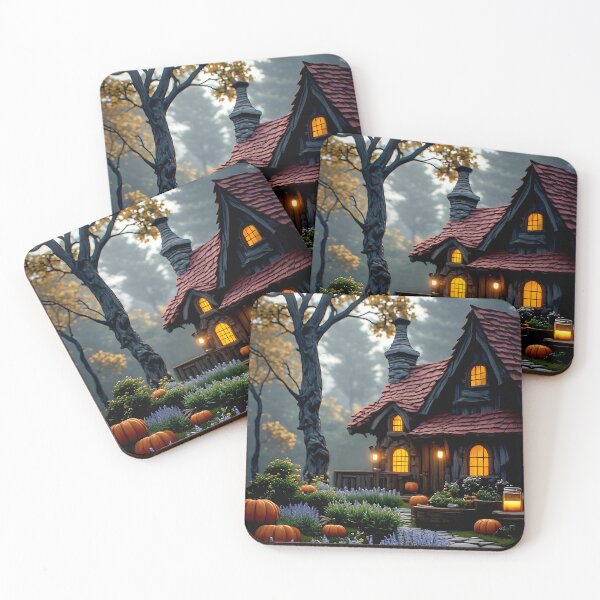 Item preview, Whimsical Pumpkin Patch Witch Cottage designed and sold by Vhelir-Art.