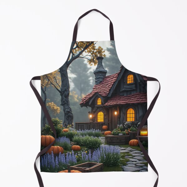 Item preview, Whimsical Pumpkin Patch Witch Cottage designed and sold by Vhelir-Art.