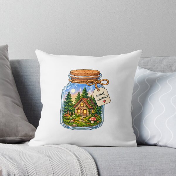Item preview, Cozy Woodland Cottage Terrarium – Magical Cottagecore Small Escapes Sticker designed and sold by Anstickerrr.