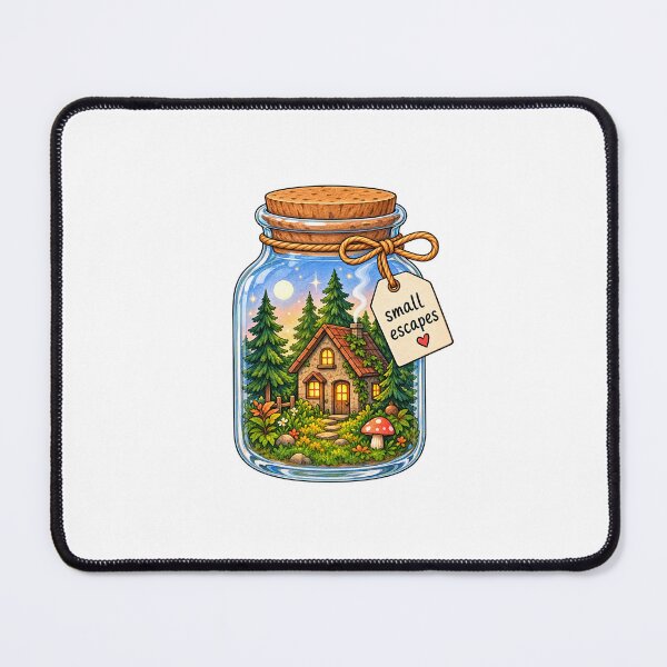 Item preview, Cozy Woodland Cottage Terrarium – Magical Cottagecore Small Escapes Sticker designed and sold by Anstickerrr.