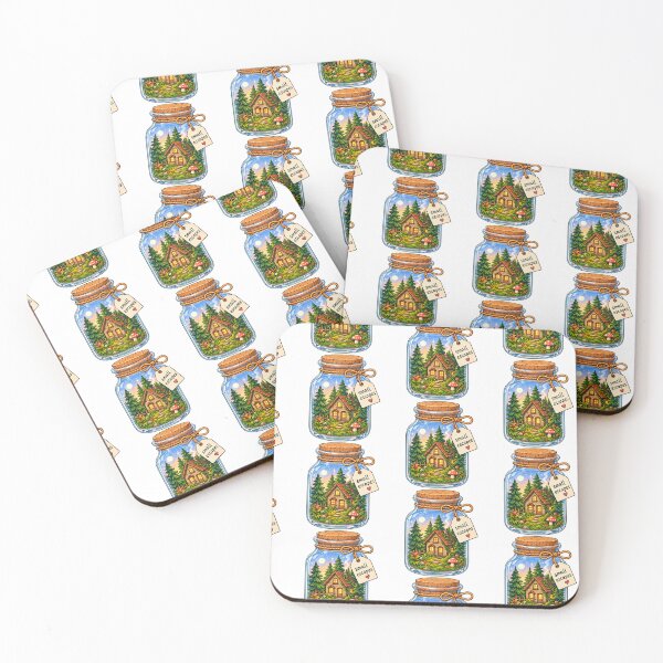 Item preview, Cozy Woodland Cottage Terrarium – Magical Cottagecore Small Escapes Sticker designed and sold by Anstickerrr.